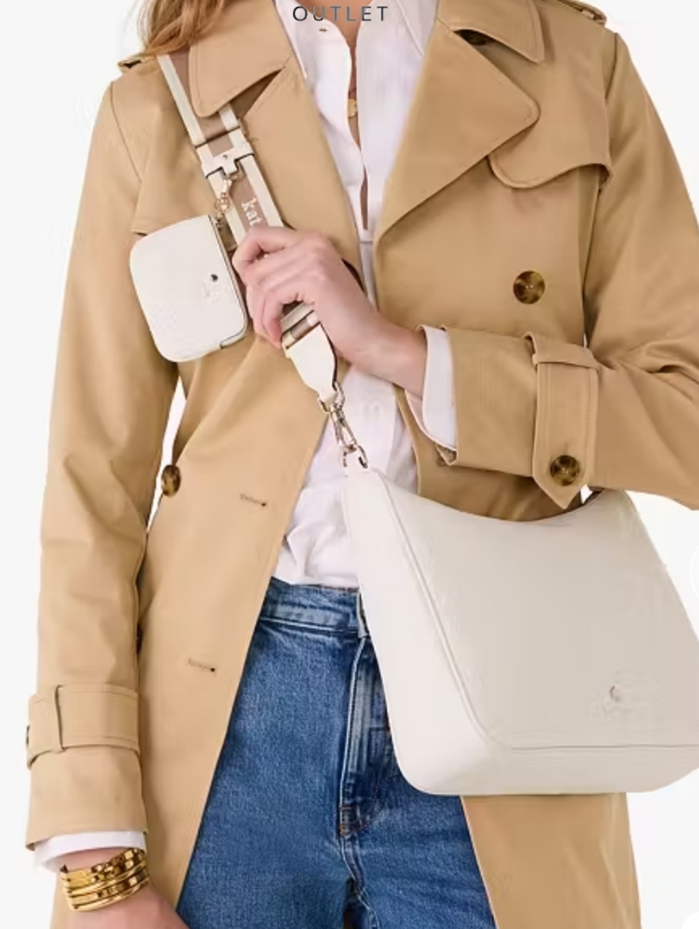 Kate Spade Rosie Rosie North South Swingpack Crossbody (Parchment) NWT
